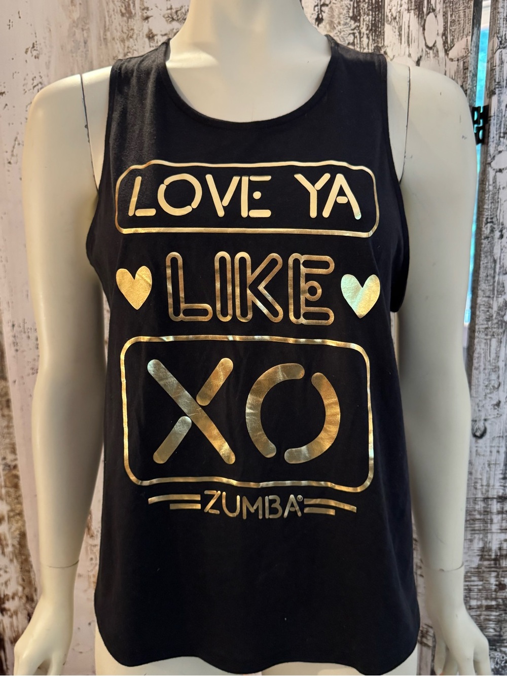 NWT! Zumba gold metallic open back top. Lightweight and breathable. Medium.